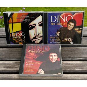 Dino CD Lot of 3 Sacred Piano Majesty Live When I Fall In Love SIGNED Hymns